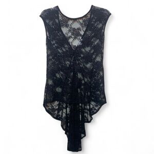 Moa Moa Black Sheer Lace Top